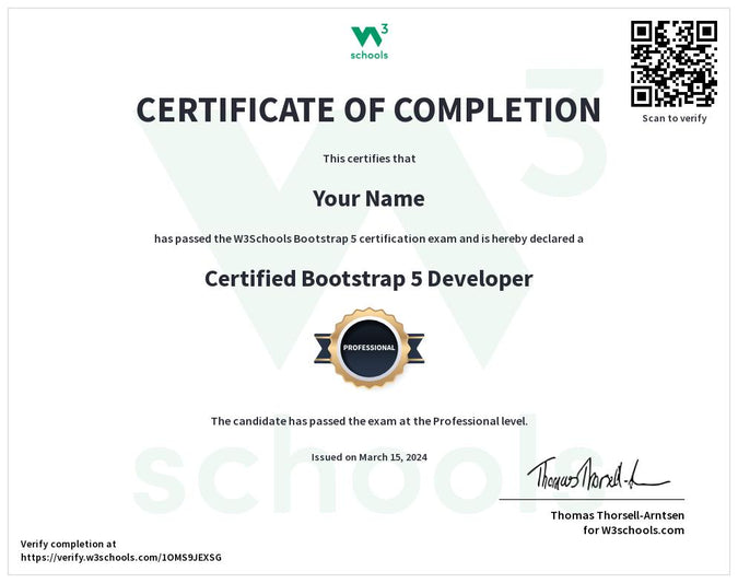 Bootstrap 5 sertifikati