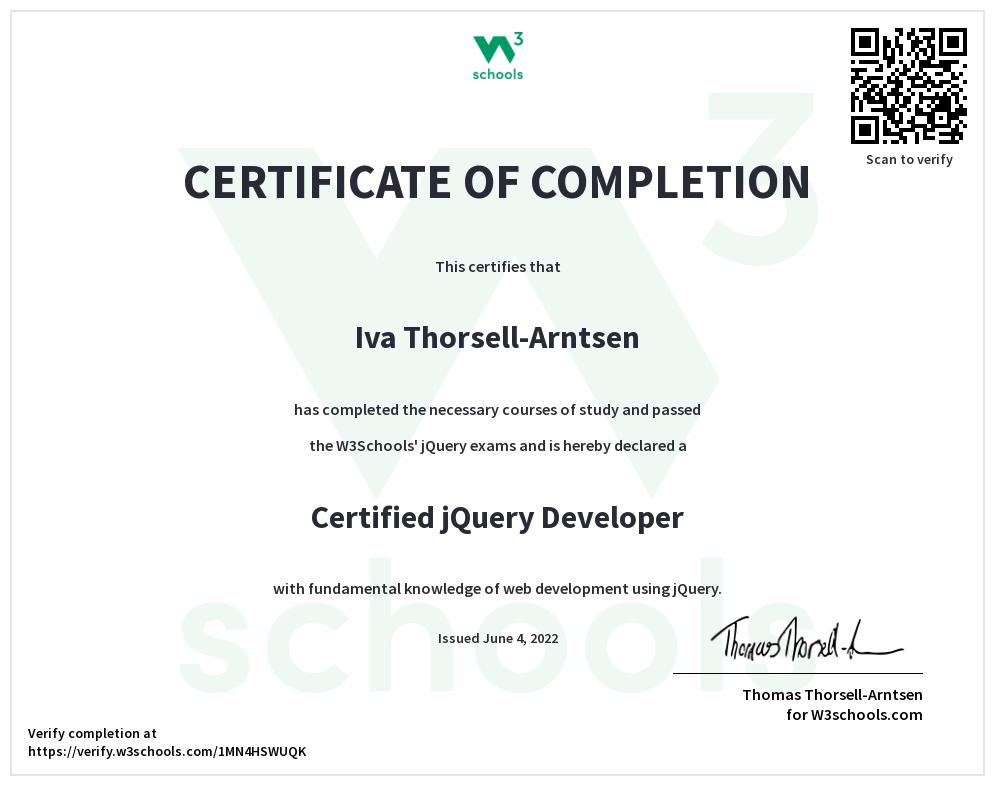 jQuery sertifikati