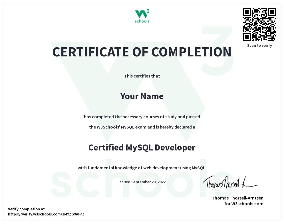 MySQL sertifikati