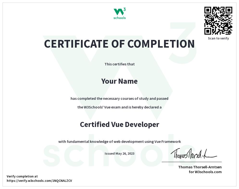Vue.js sertifikati